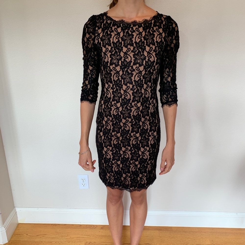 Black lace t babaton dress